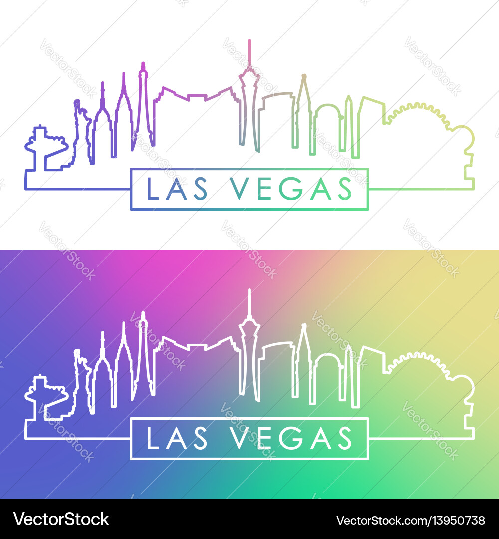 Vegas Skyline at Dusk vector image