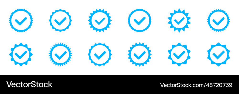 Account verification icon empty inside social Account verification icon empty inside social vector image