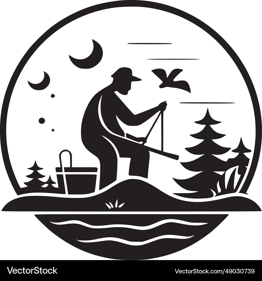Angeln - hochwertiges Logo ideal für T-Shirt Angeln - hochwertiges Logo ideal für T-Shirt vektorbild