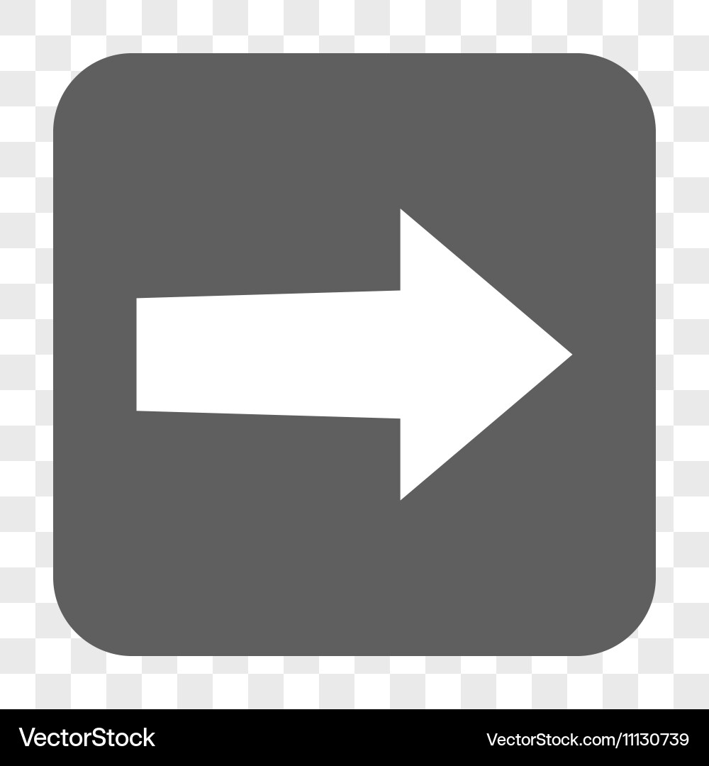 Arrow right rounded square button vector image