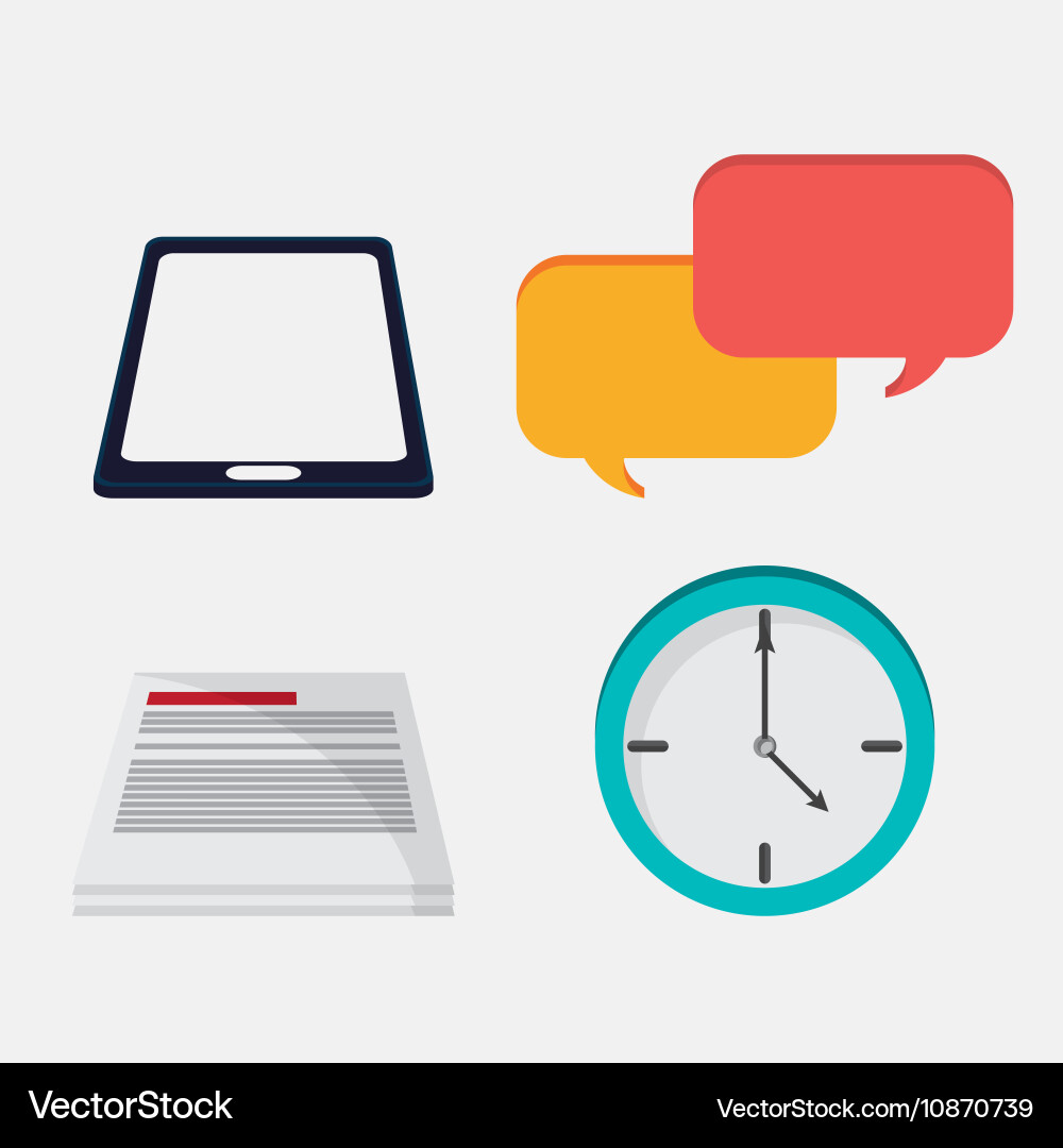 Big data center base and web hosting icon set vector image