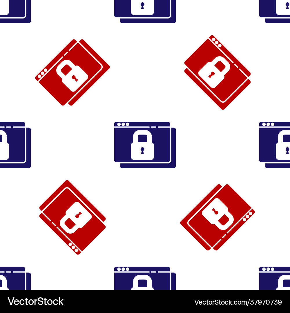 Blue and red secure your site with https ssl icon Blue and red secure your site with https ssl icon vector image