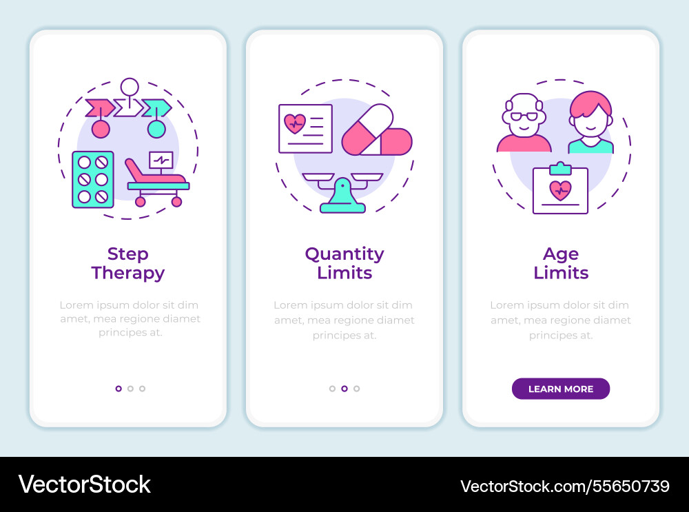 Components of um onboarding mobile app screen Components of um onboarding mobile app screen Vector Image