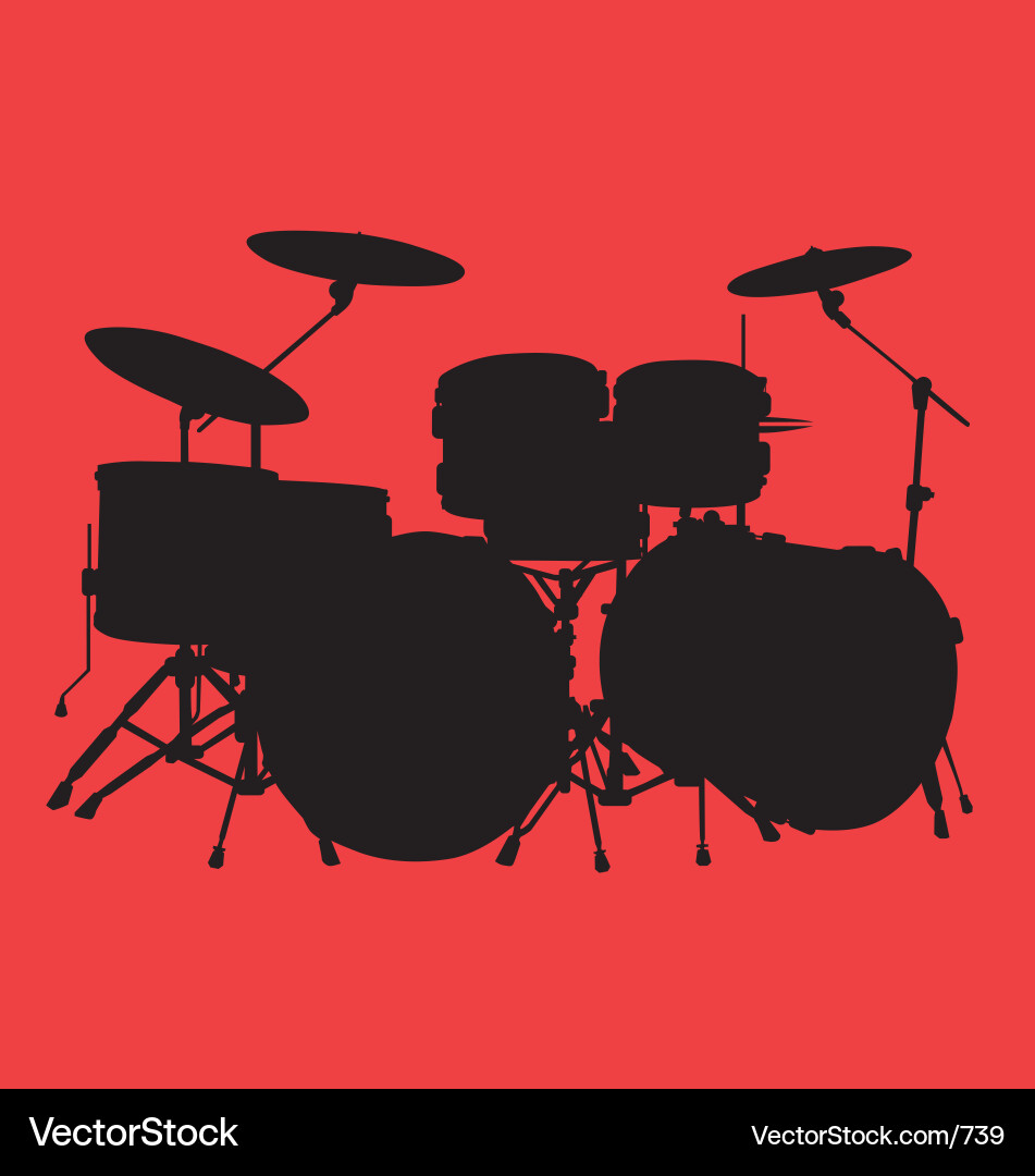 Drum kit Royalty Free Vector Image - VectorStock