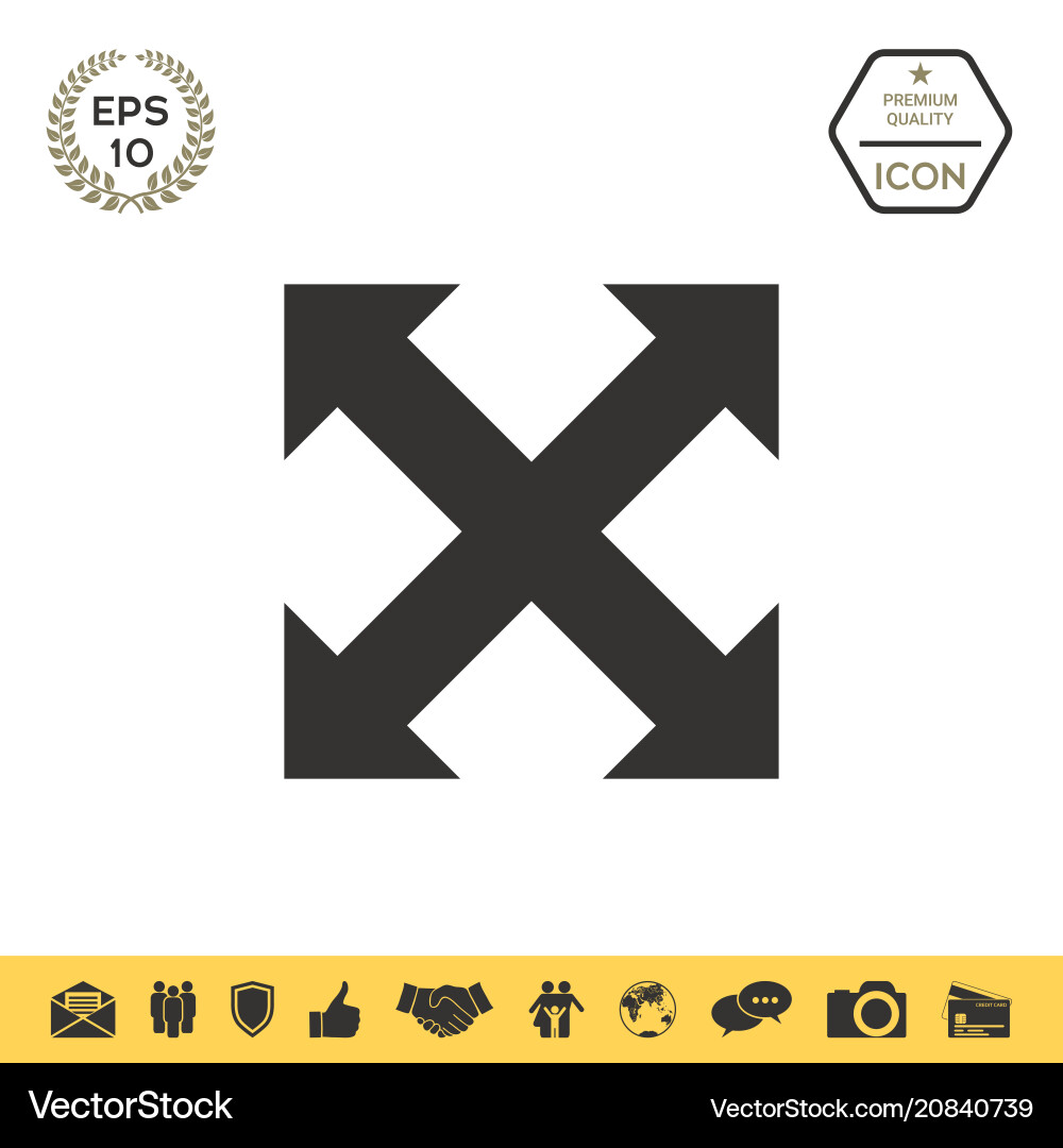 Extend resize enlarge icon Extend resize enlarge icon vector image