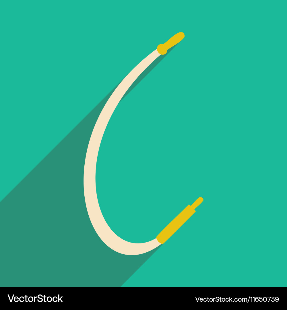 Flat with shadow icon and mobile application pipe vector image