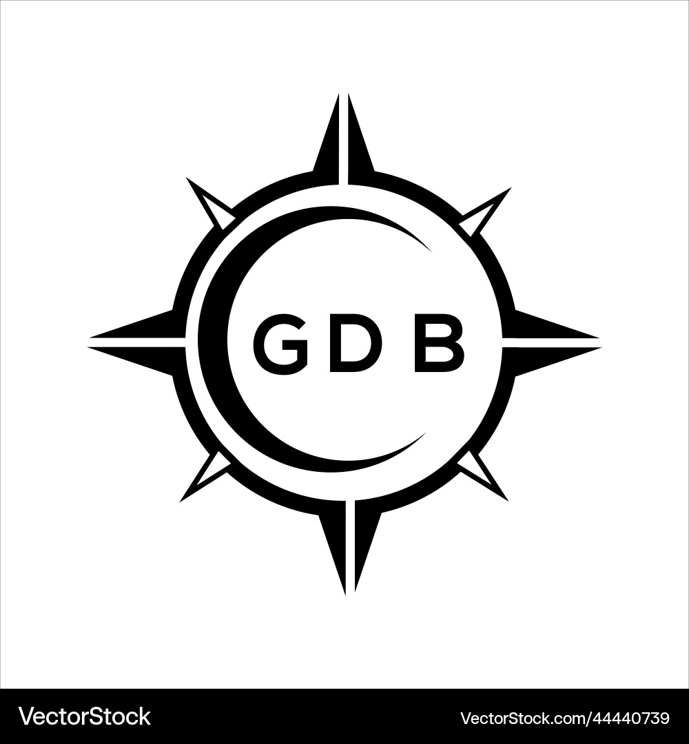 Gdb abstract technology circle setting logo vector image