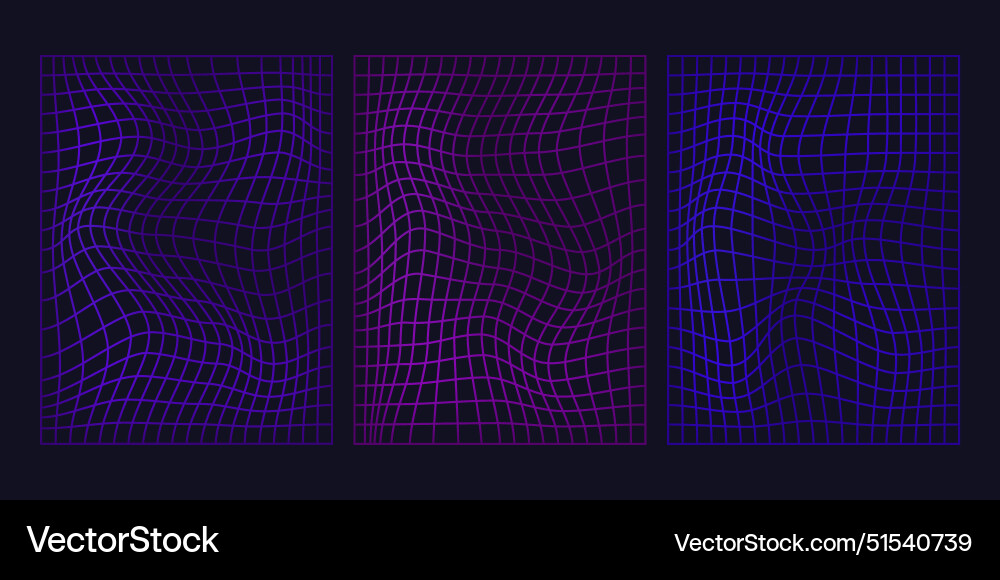 Grids wireframe backgrounds for poster design vector image