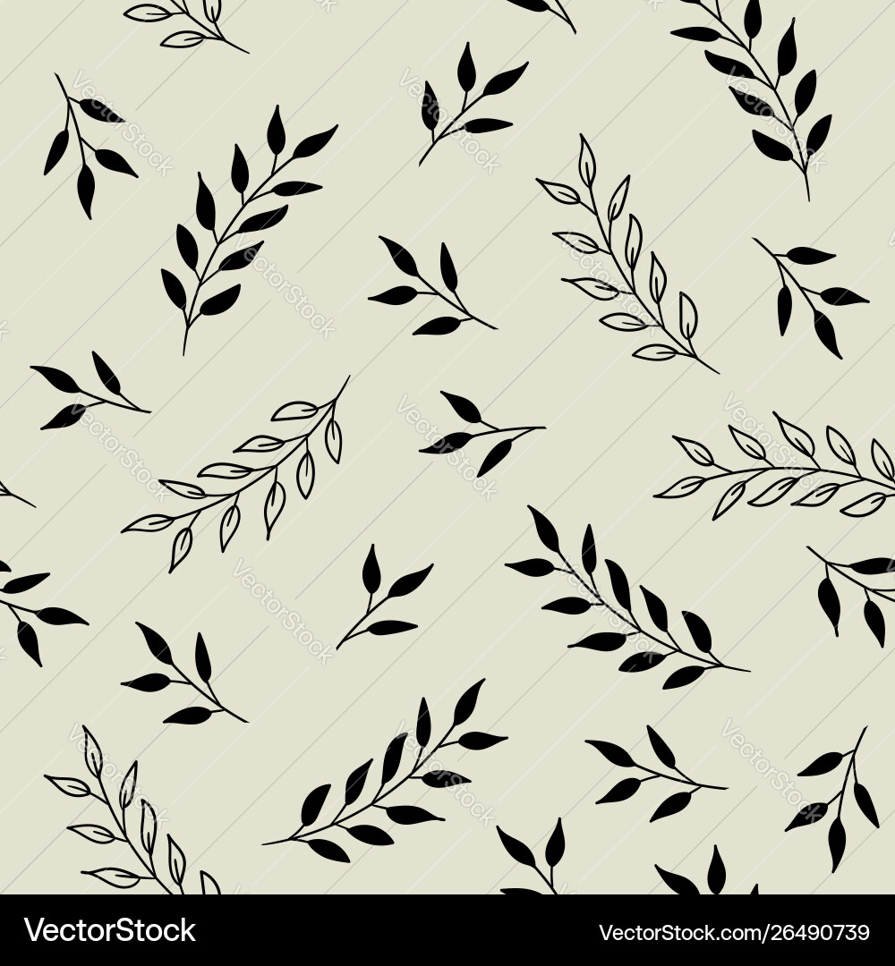 Leafy Botanical Pattern Vector Image