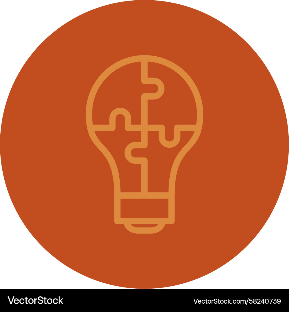 Multi-Colored Line Problem Solving Icon Vector Image