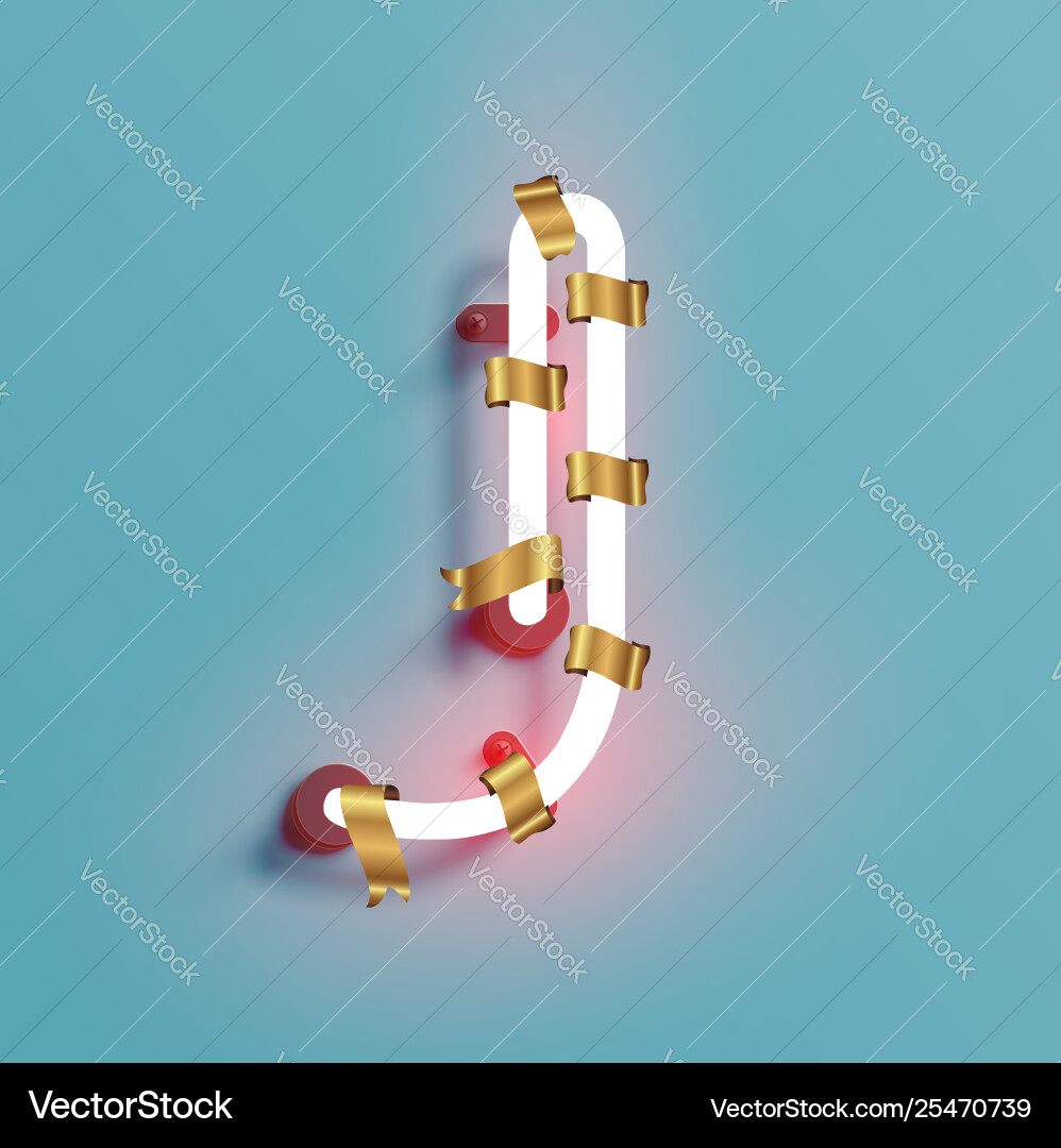 Neon font from a fontset with christmas Neon font from a fontset with christmas vector image