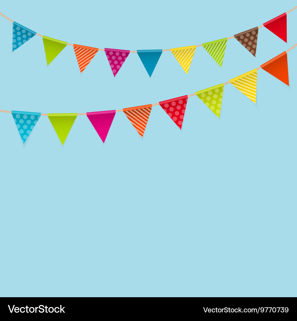 Party background with flags vector image
