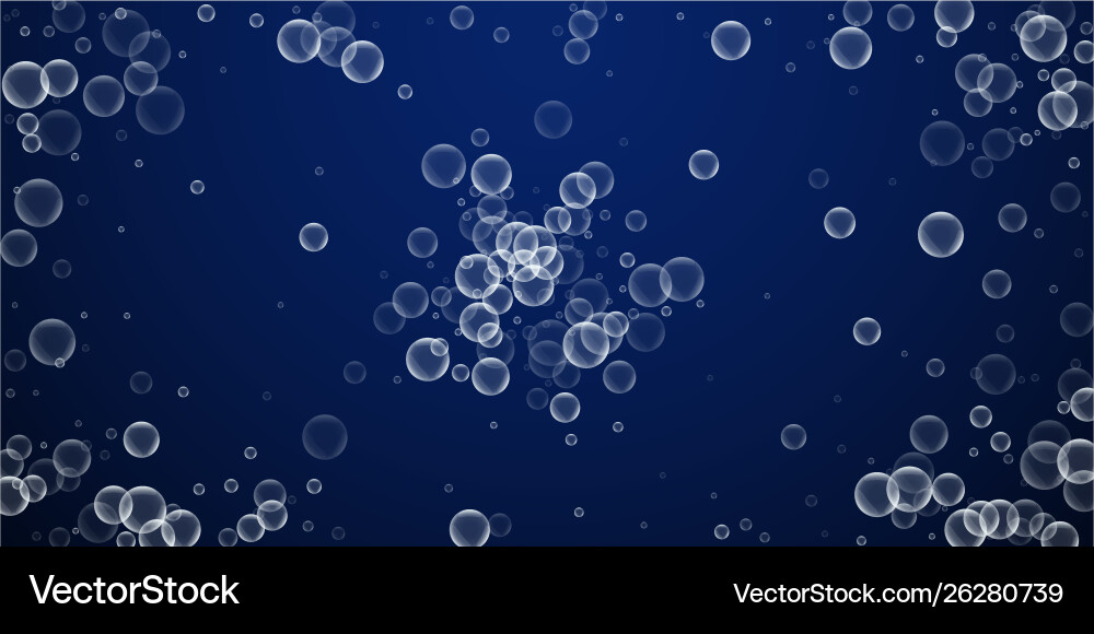 Random soap bubbles abstract background blowing b vector image