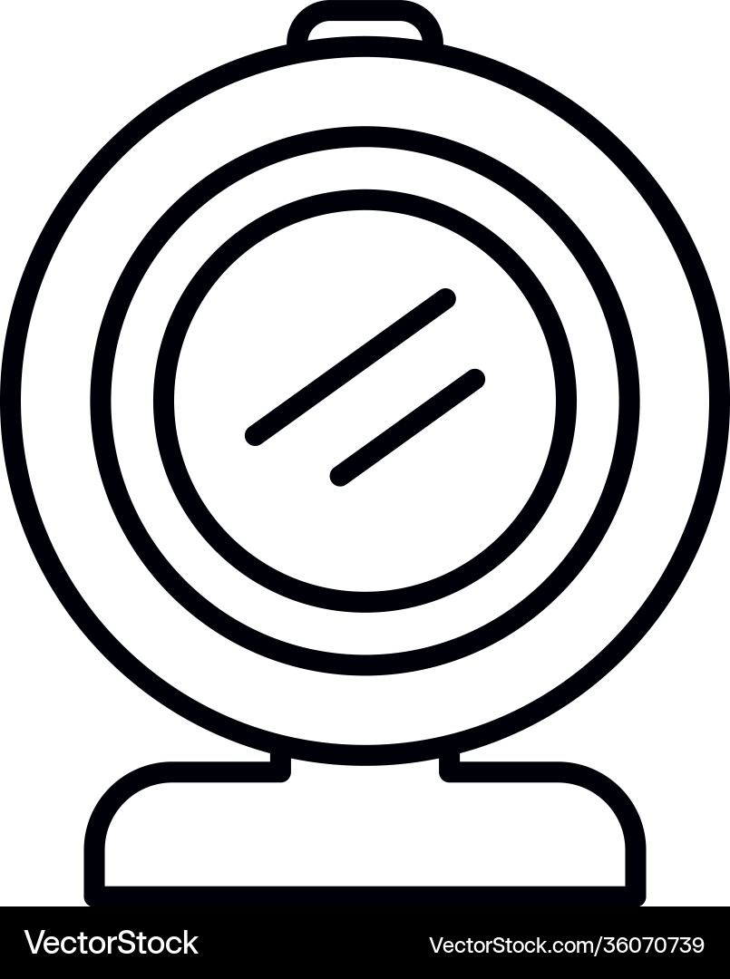 Web camera icon line style vector image