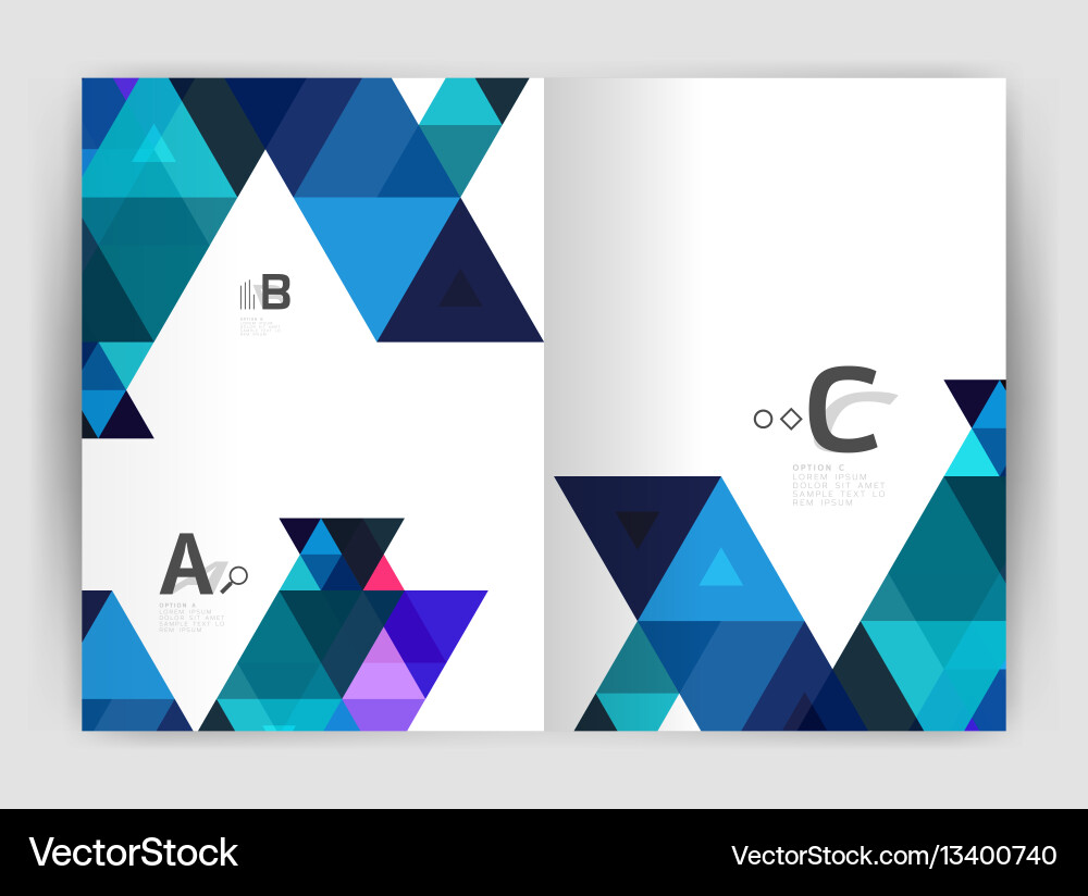 Abstract background with color triangles annual Abstract background with color triangles annual vector image