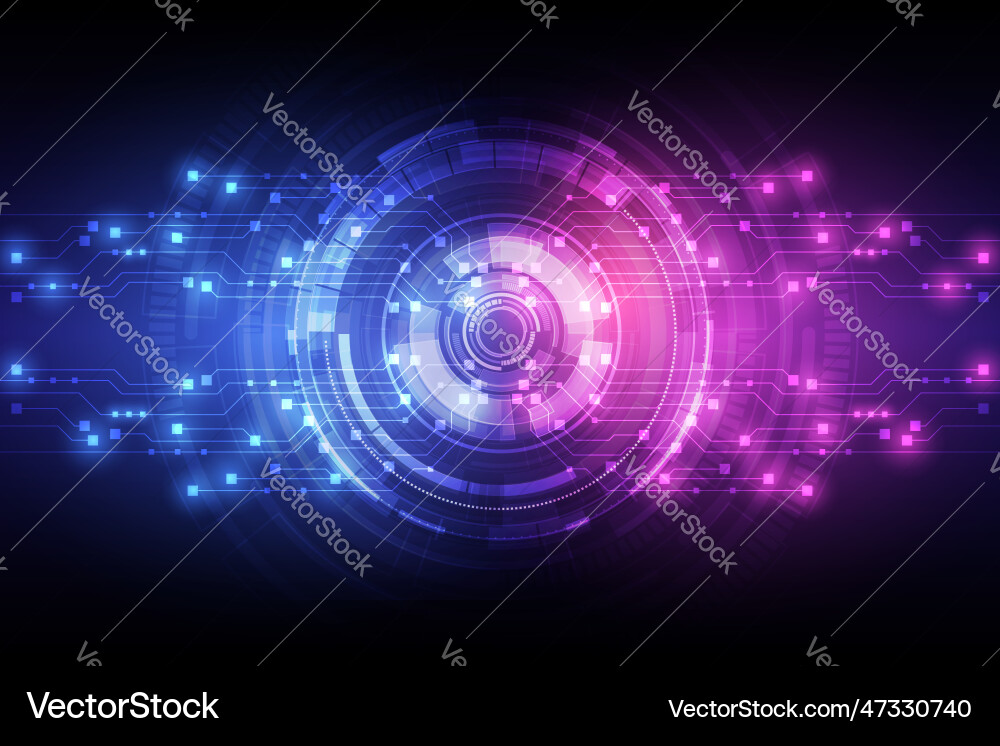 Abstract Blockchain Network Technology Vector Image