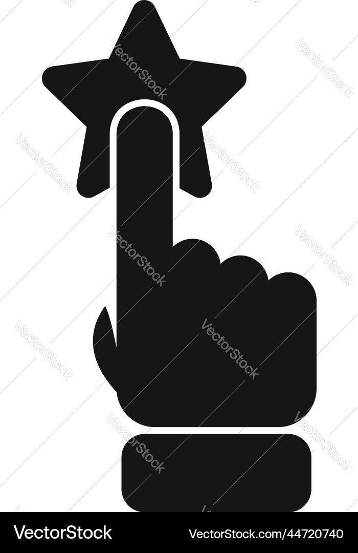 Click star button icon simple customer Vector Image
