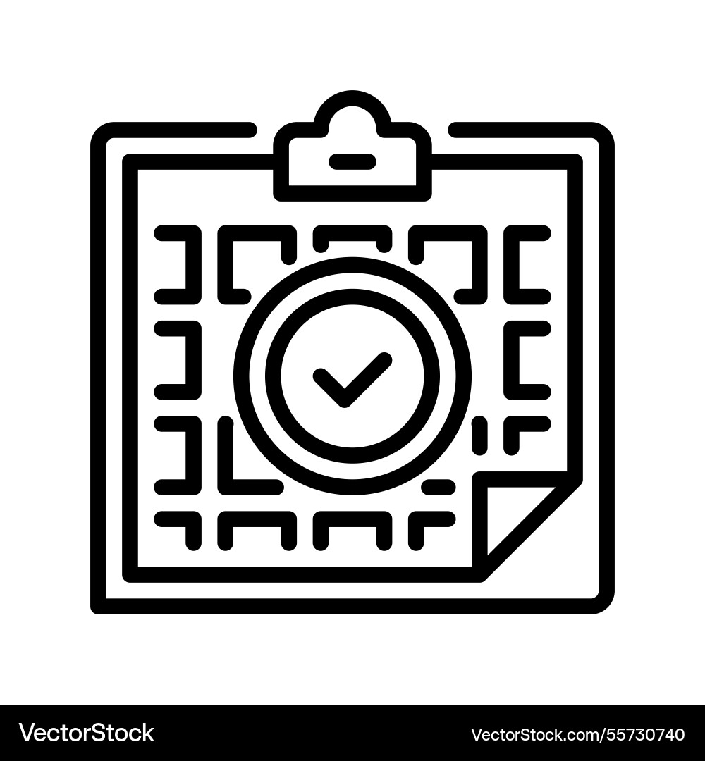 Clipboard with checkmarks line icon universal Clipboard with checkmarks line icon universal vector image