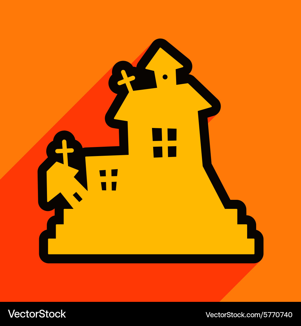 Flat with shadow icon and mobile application vector image