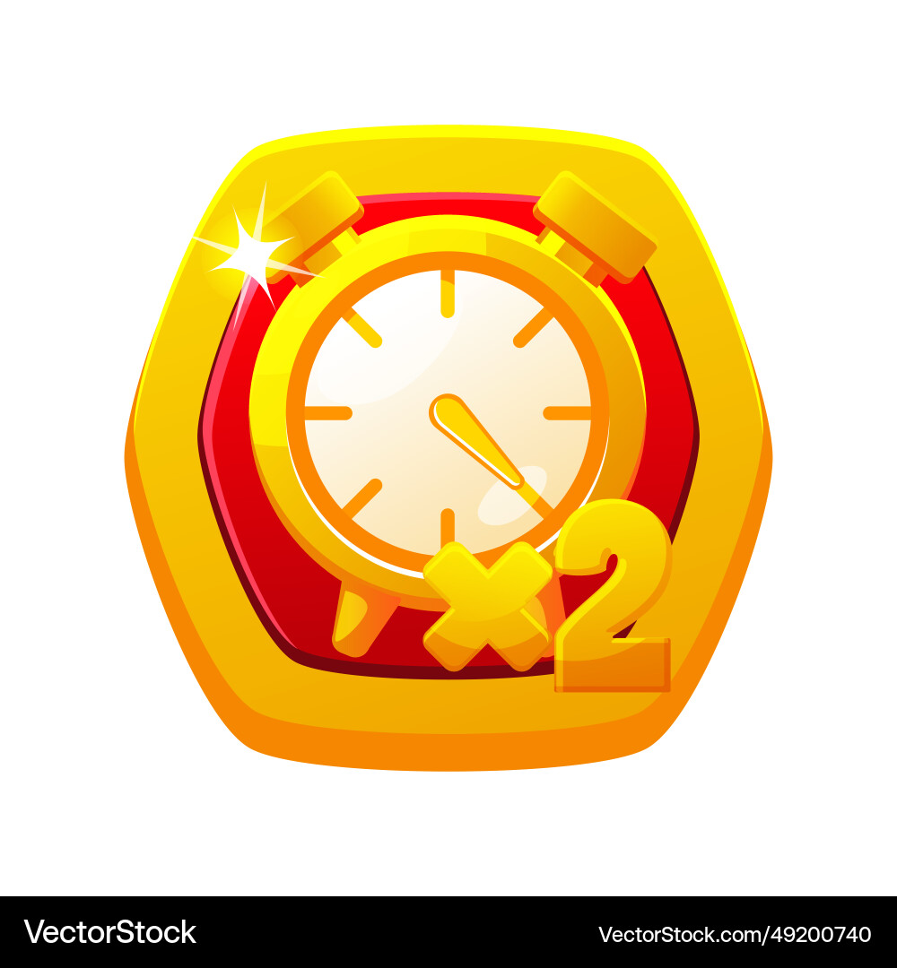 Game clock or time icon double add Game clock or time icon double add vector image