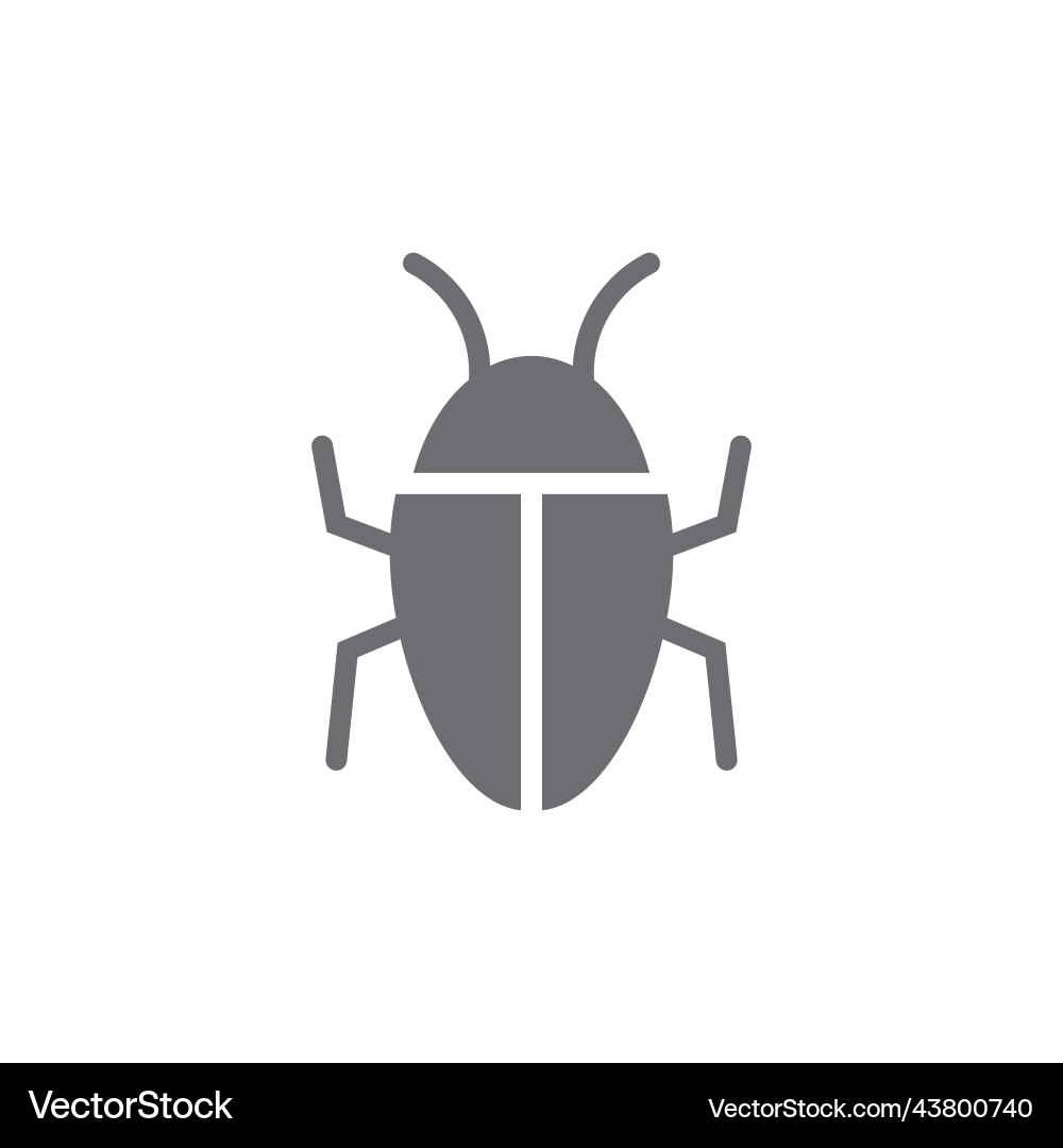 Grey program bug animal icon Grey program bug animal icon Vector Image