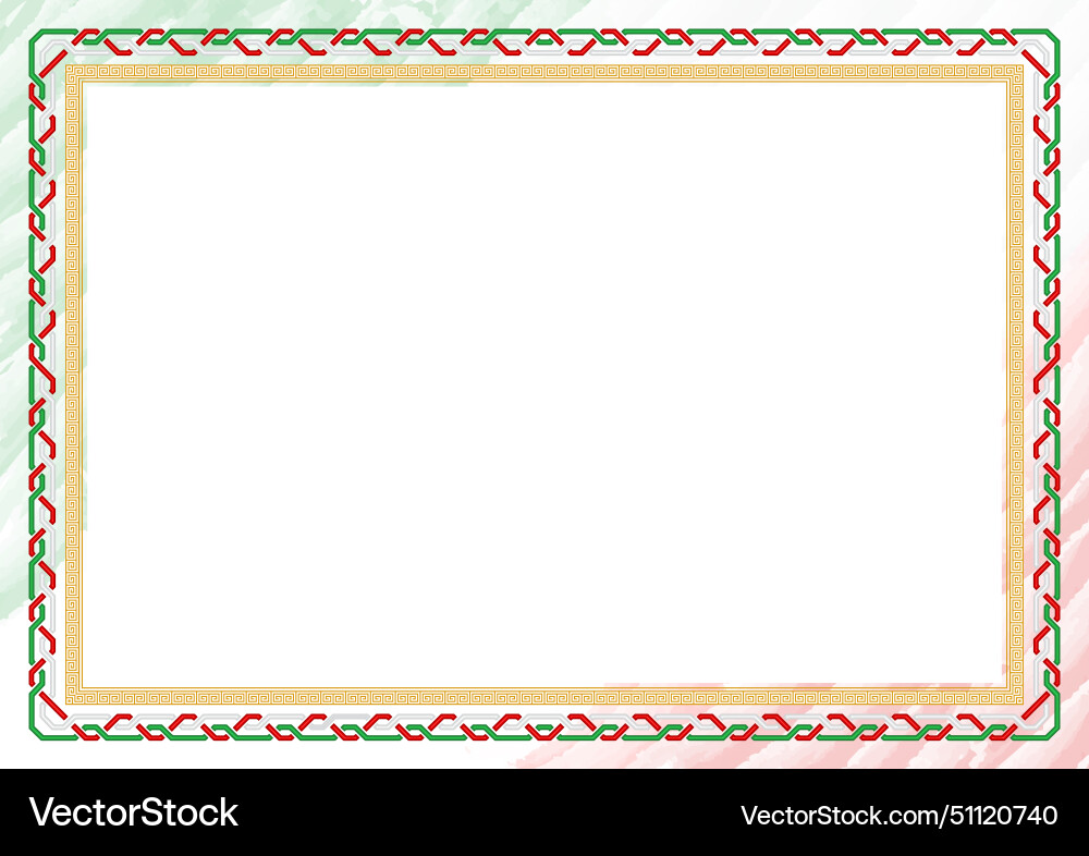 Horizontal frame and border with iran flag Horizontal frame and border with iran flag vector image