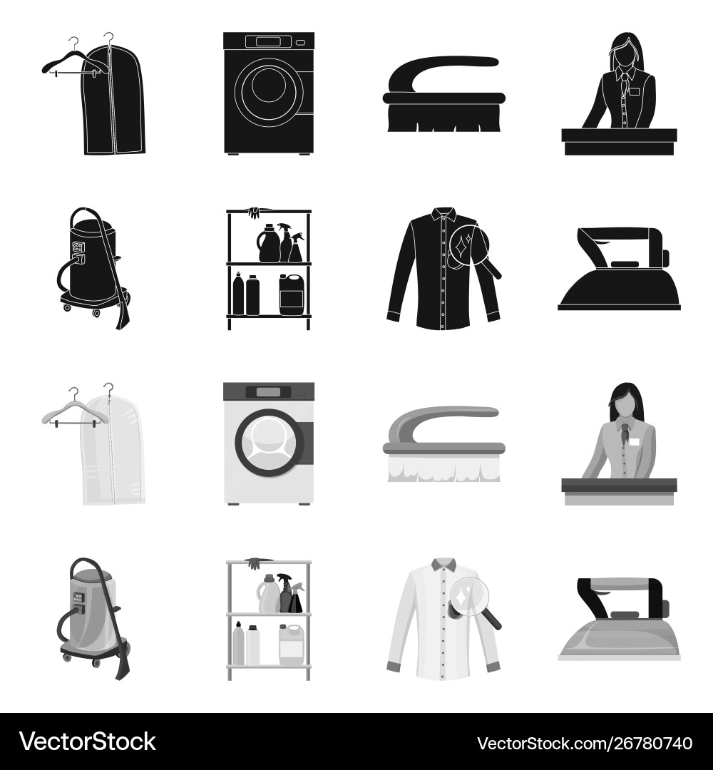 Isolated object laundry and clean icon set Isolated object laundry and clean icon set vector image