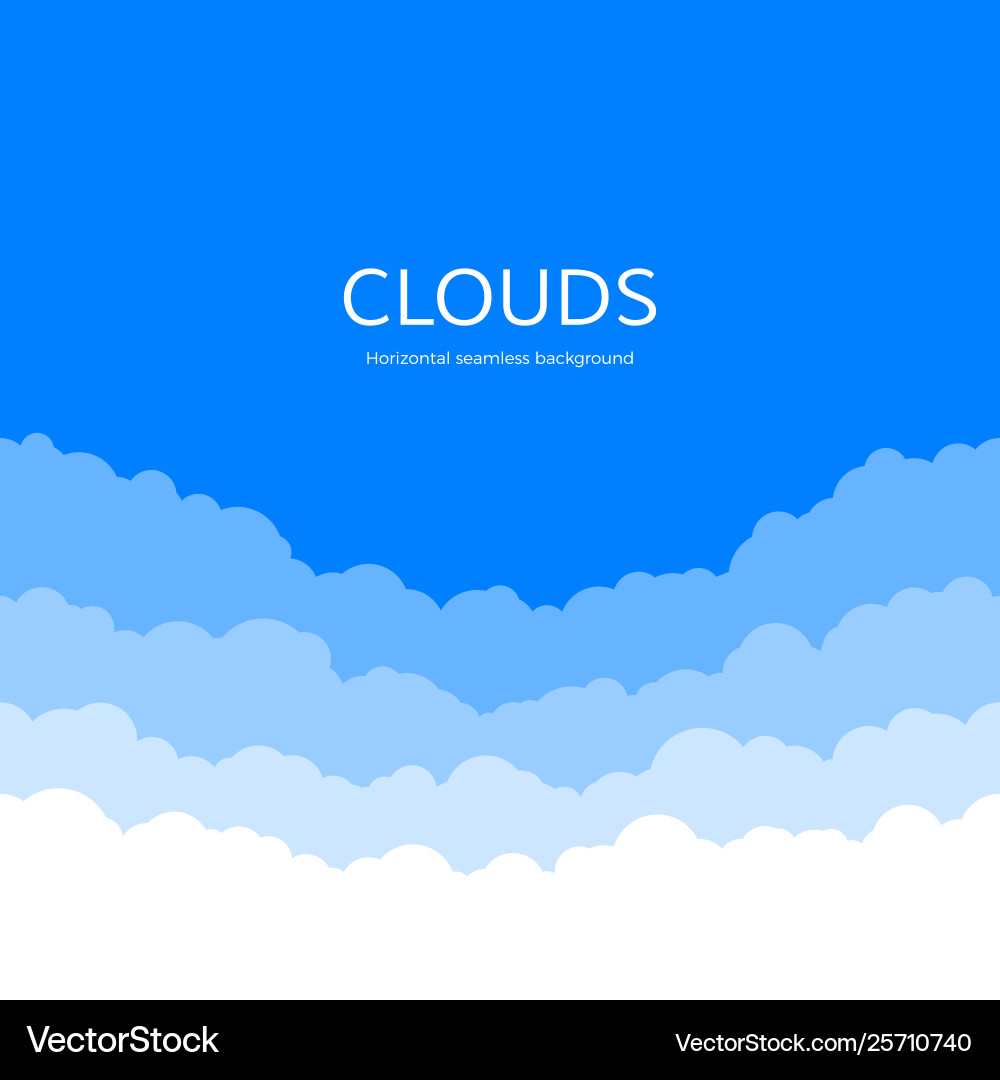 Nahtlose Wolken Skyline Hintergrundpapier Nahtlose Wolken Skyline Hintergrundpapier vektorbild