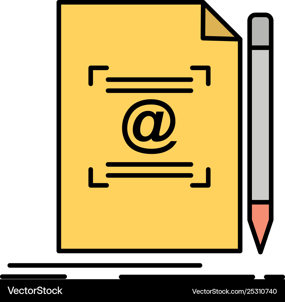 Note letter text mail create flat color icon vector image