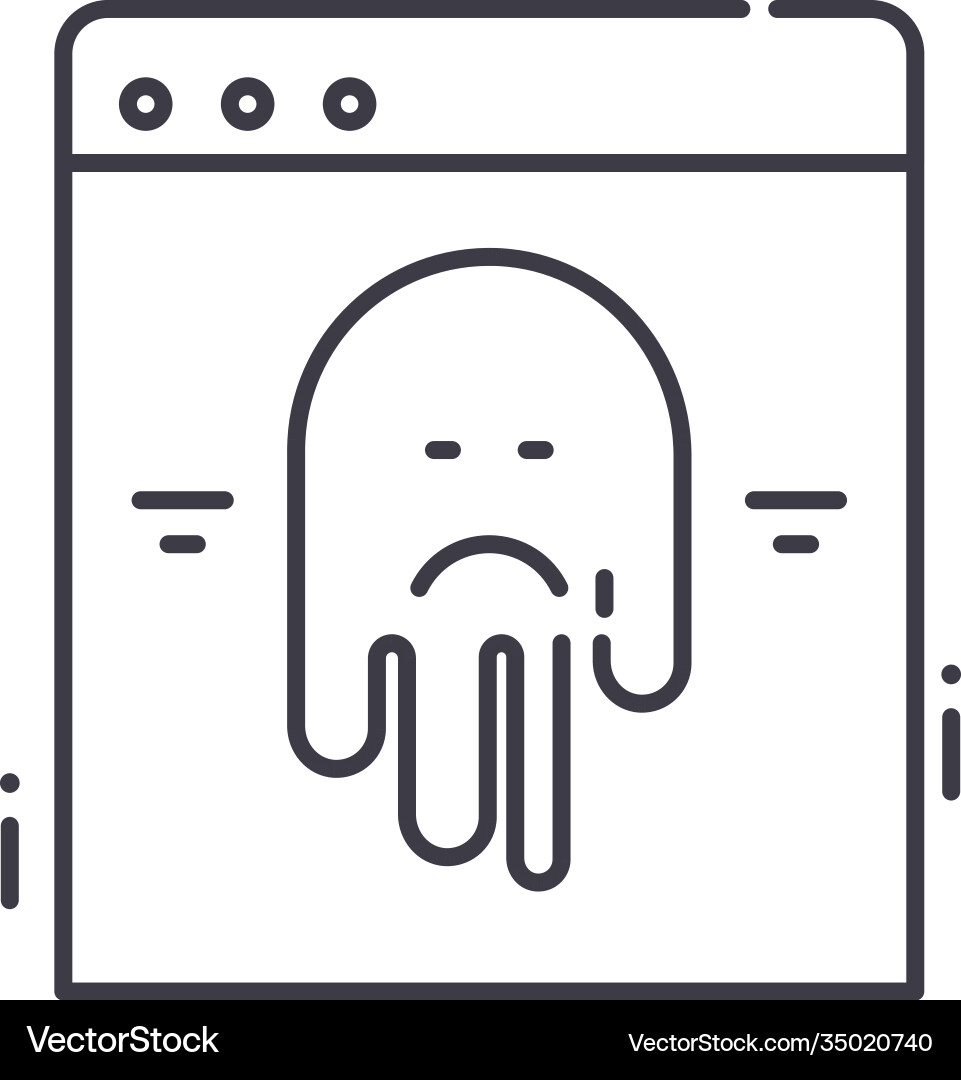 Page not found icon linear isolated Page not found icon linear isolated vector image