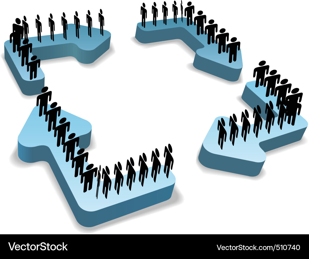 Process Workflow Cycle Management Vector Image