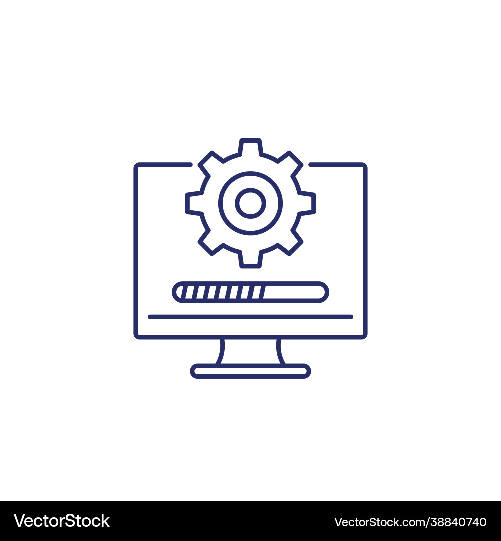 Software Update Icon - Progress Bar vector image