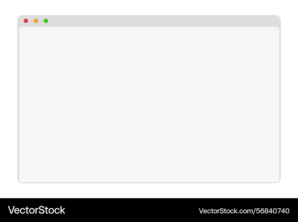 Web browser mockup window in light mode modern Web browser mockup window in light mode modern Vector Image