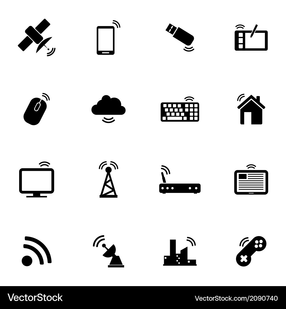 Wireless Network Icon Set vector image