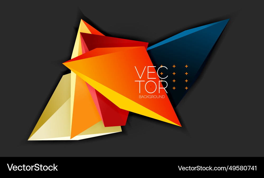 3d triangles geometric abstract background 3d triangles geometric abstract background vector image