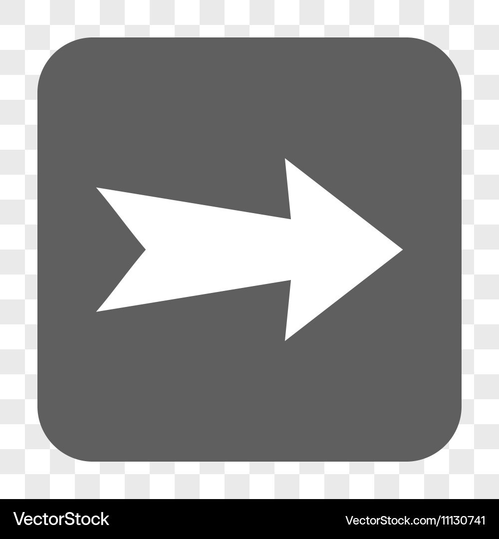 Arrow right rounded square button vector image