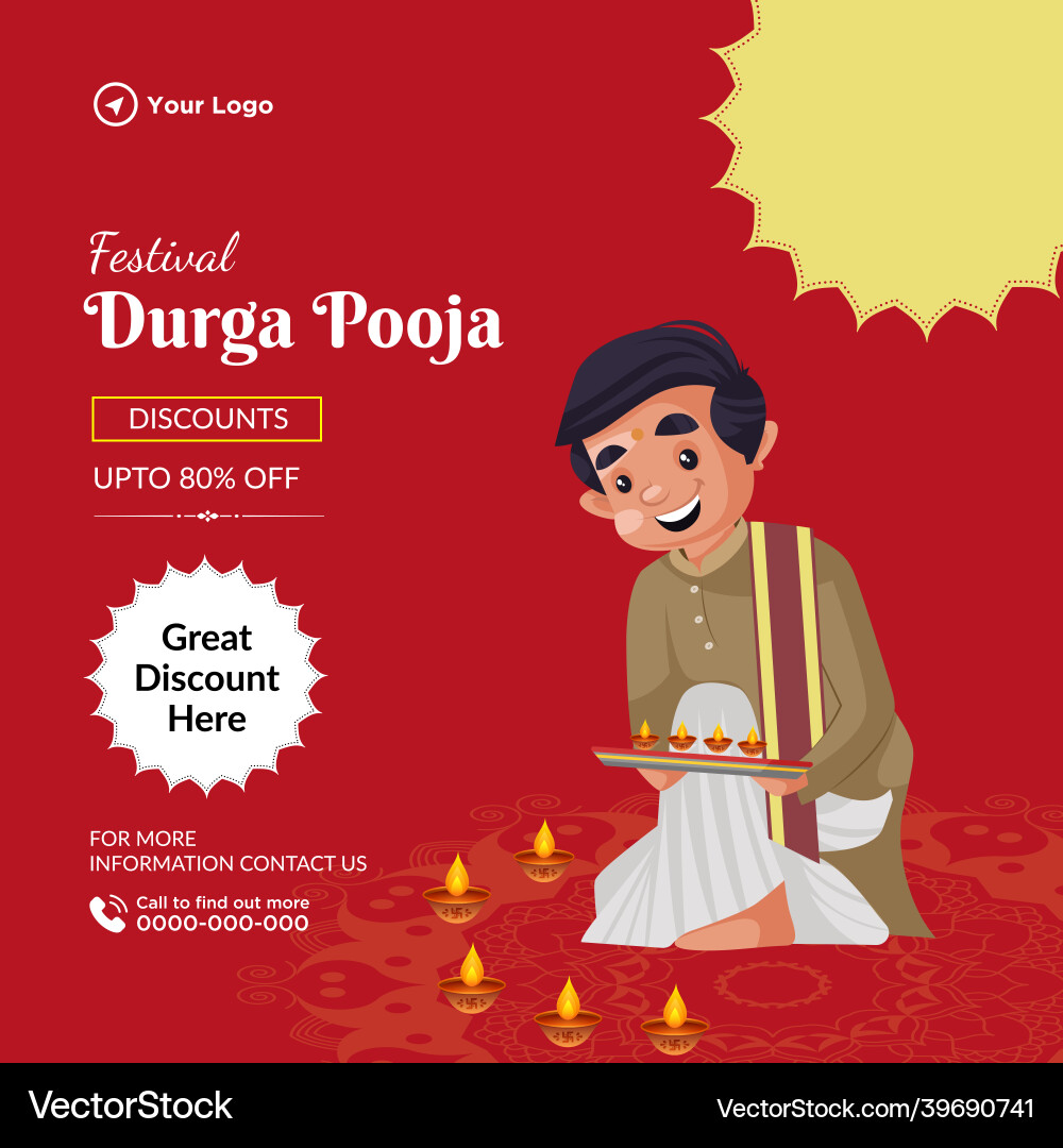 Banner design of durga pooja Banner design of durga pooja Vector Image