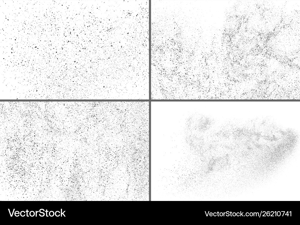 Dark noise granules set design elements Dark noise granules set design elements vector image