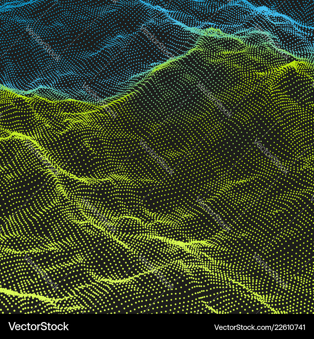 Dynamic Particle 3D Texture vector image