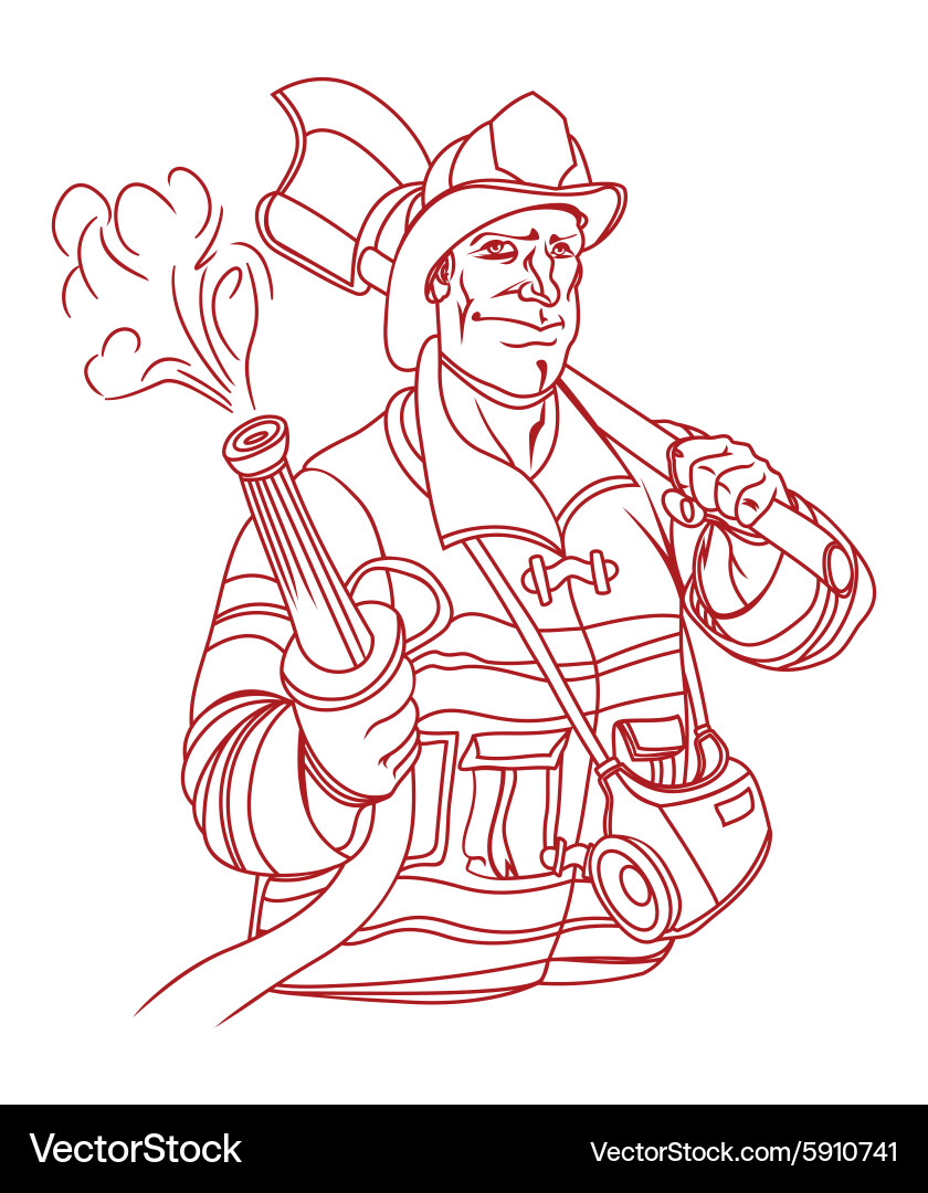 Fireman2 resize vector image