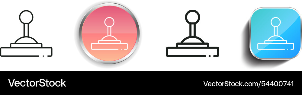 Game controller icon thin linear regular Vector Image