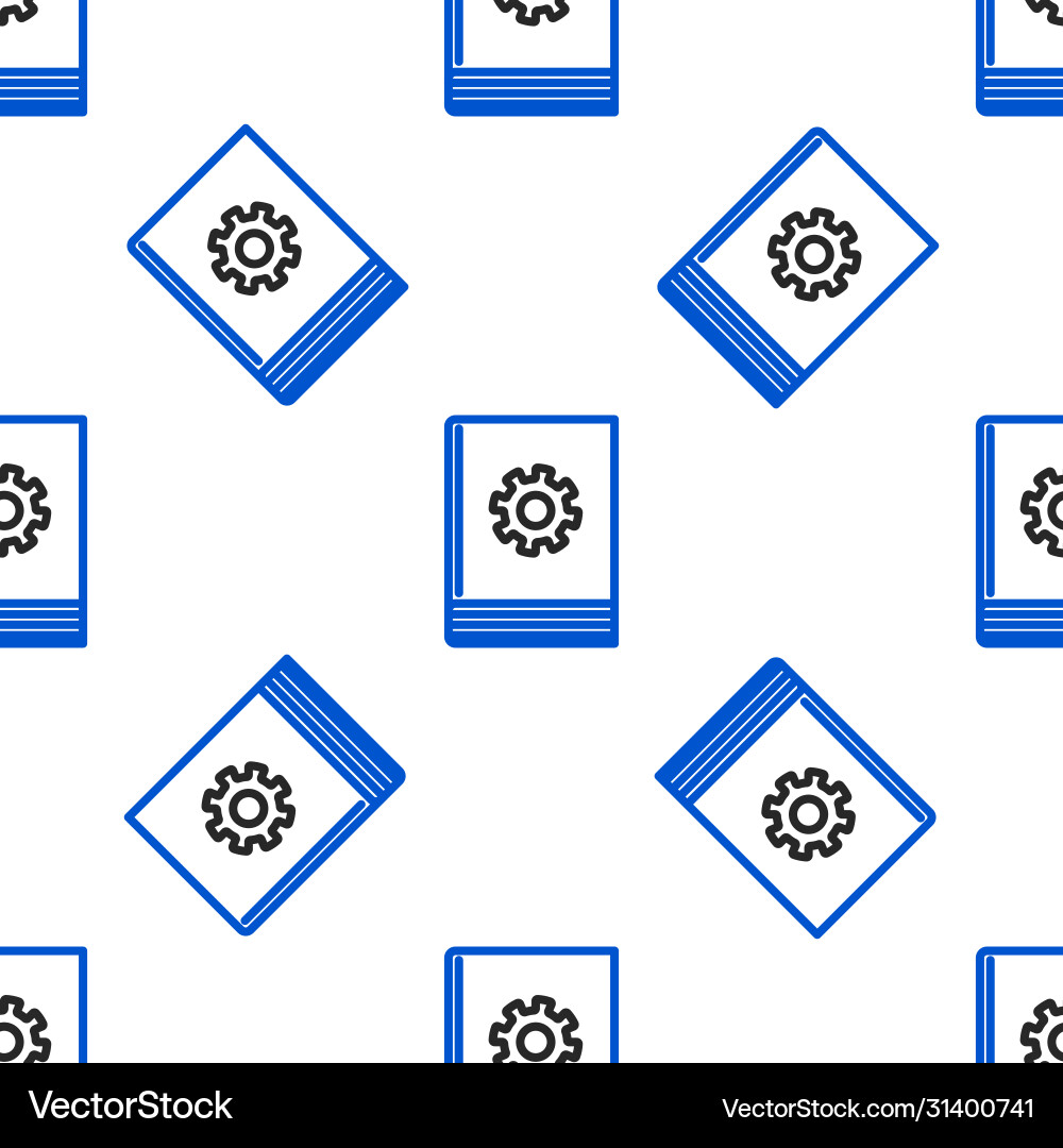 Line user manual icon isolated seamless pattern vector image
