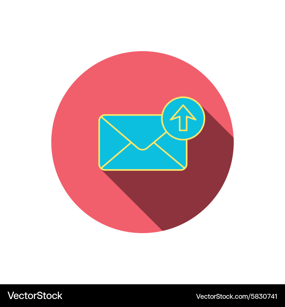 Mail outbox icon email message sign vector image