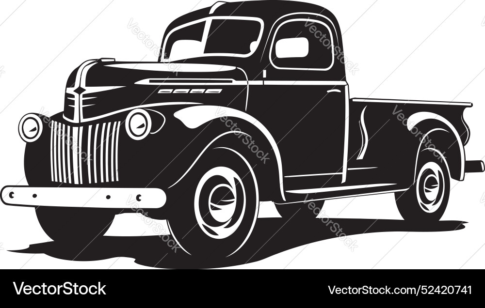 Retro conveyance black truck icon heritage Vector Image
