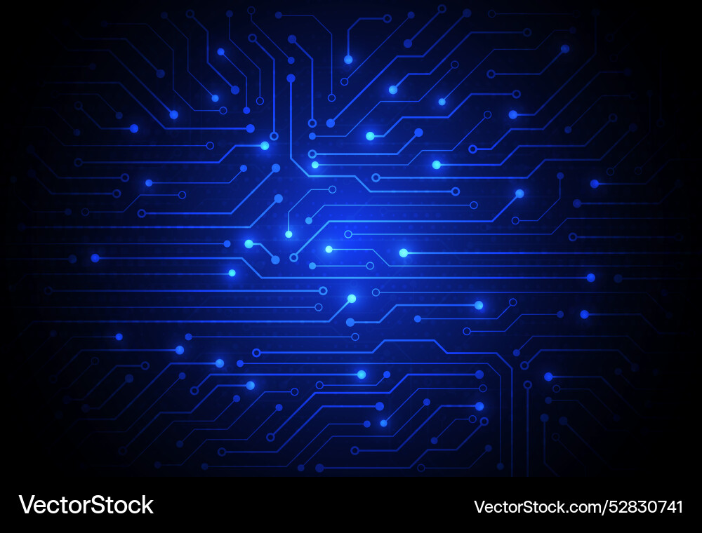 Tech Circuit Background Vector Image