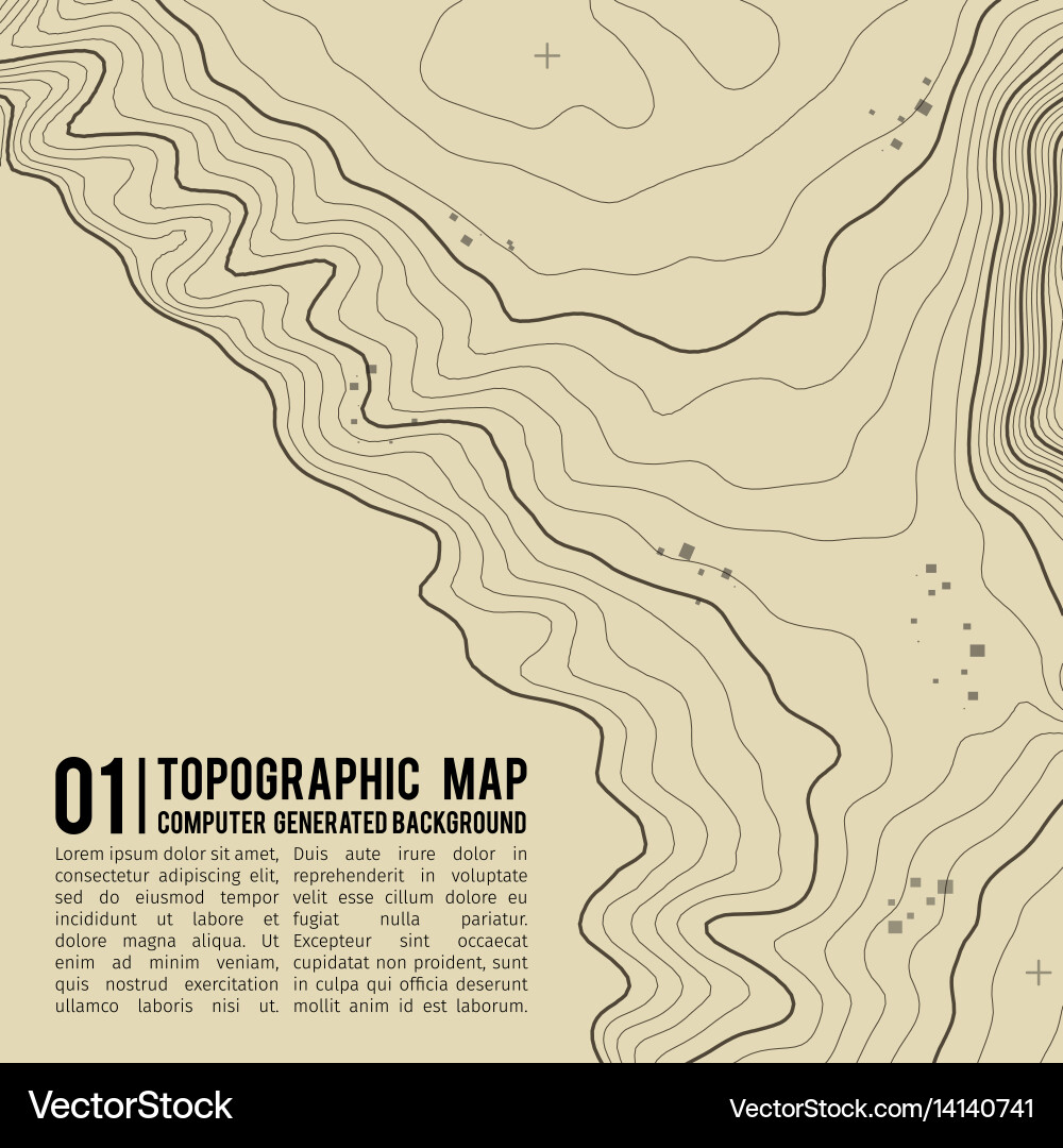 Topographic map background with space for copy vector image