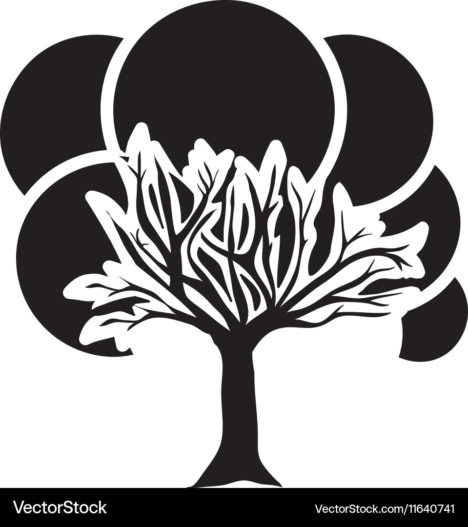 Tree abstract icon image vector image