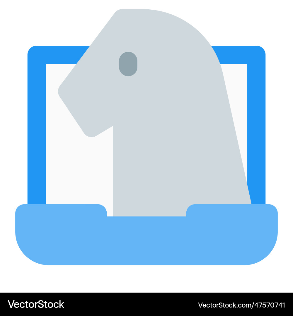Trojan a type of computer malware vector image