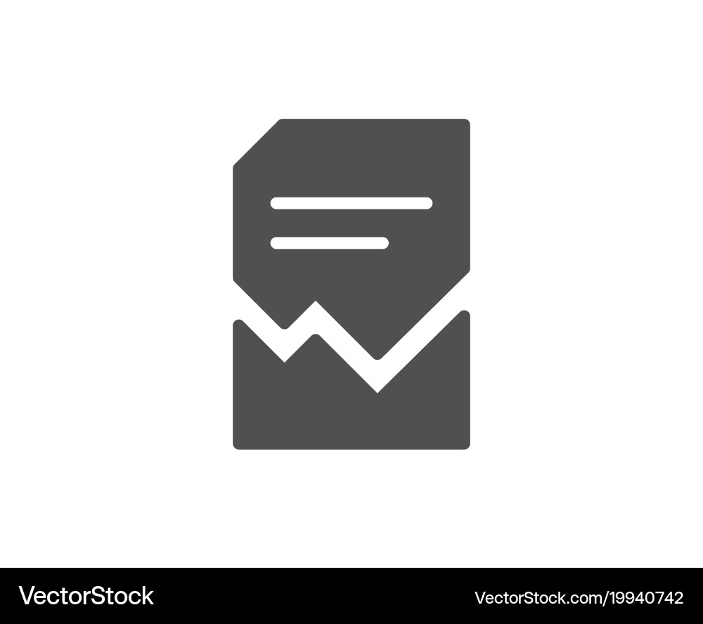 Corrupted document simple icon bad file sign Vector Image