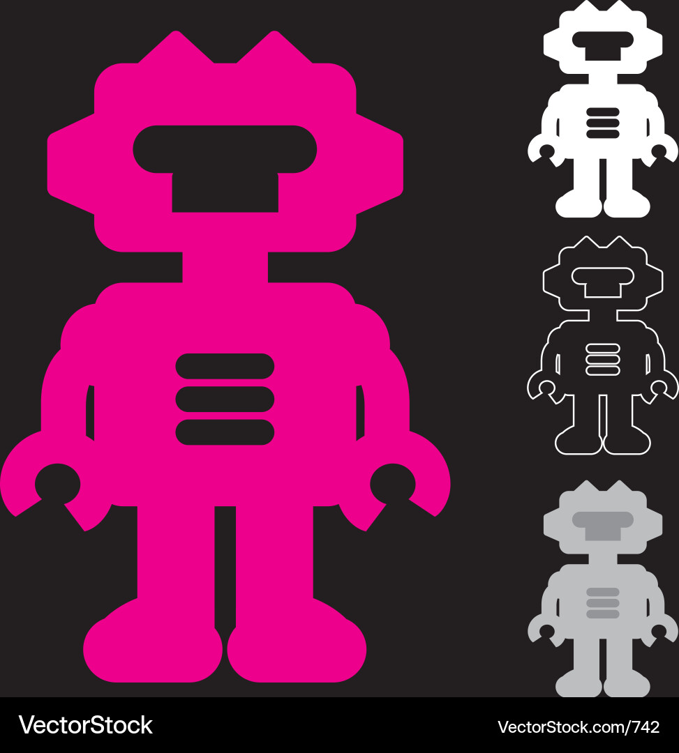 Cute Robot Icon vector image